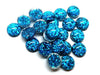 CA220 - 10 pcs Druzy Resin Embellishment Cabochons - 12mm - Glitter Style - Aqua Blue - Solid