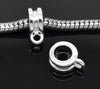 P959 - 50 pcs. Silver Plated Dangle Spacer Bails fit European Cords - 11mm X 8mm