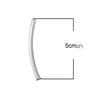 BD555 - 100 pcs. Silver Plated Noodle Tube Long Thin Smooth Curved Beads - 50mm x 5mm (2" x 0.2") - Hole Size: 4.1mm -Made of Copper! High Quality!