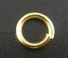 J169 - 200 pcs Gold Plated Open Jump Rings - 8mm - 16 Gauge
