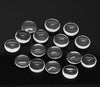 CA551A - Lot of 15 Circle Clear Round Glass Dome Seals Tiles - 12mm (0.5 in)