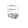 CR018 - 200 pcs. Silver Plated Calotte Calotted Crimp End Tips Caps with Loop - Fit 3.2mm Ball Chains - 8mm x 6mm
