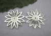 BD646 - 100 pcs Silver Plated Flower Bead Caps Covers - 29mm