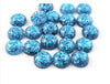 CA220 - 10 pcs Druzy Resin Embellishment Cabochons - 12mm - Glitter Style - Aqua Blue - Solid