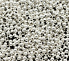 BD056 - 350 pcs Silver Plated Alloy Smooth Ball Spacer Beads- 2mm
