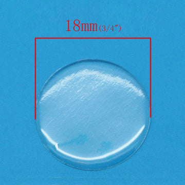 CA477 - 94 Circle Clear Round Epoxy Resin Stickers - 18mm