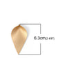 P625 - 10 pcs. Gold Faux Leather Dangle Charms Pendants - Pinch Leaf - Silver Tone Jump Ring - 63mm (2.5") - Great for Light Earrings or Dangles!