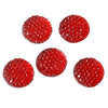 CA537A - 10 pcs Resin Embellishment Druzy Cabochons Red Pave Round - 12mm