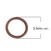 J170 - 20 pcs Antique Copper Soldered Connector Closed Jump Rings - 33mm (1 1/4") - 13 Gauge (1.9mm Thick)