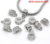 P921 - 30pcs. Silver Tone Dangle Spacer Bails fit European Cords - 12.5mm X 9mm
