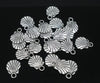 P302 - 10 pcs Silver Tone Beach Scallop Shell Charms Pendants- 12mm