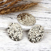 P591 - 10 pcs. Champagne Gold Faux Leather Dangle Charms Pendants - Oval - 41mm (1.6") - Great for Light Earrings, Necklaces or Dangles