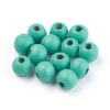 BD592 - 200 pcs Blue Mint Wooden Wood Round Spacer Beads - 10x9mm