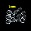 CA530 - Lot of 100 Circle Clear Round Glass Dome Seals Tiles - 6mm