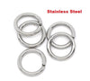 J163A - 100 pcs 304 Stainless Steel Silver Tone Open Jump Rings 7mm - 18 Gauge (1mm Thick) - High Quality - Tarnish Resistant