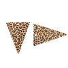 P693 - 10 pcs Gold Plated Multicolor Enamel Triangle Metal Dangle Charms Pendants - 25mm x 18mm - 1" - Cheetah - For Earrings, Necklaces, Dangles