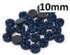 CA222 - 10 pcs. Druzy Resin Embellishment Cabochons Dark Blue - 10mm