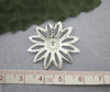 BD646 - 100 pcs Silver Plated Flower Bead Caps Covers - 29mm