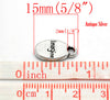 P437 - 50pcs. Antique Silver Imagine Charms Pendants - 15mm x 8mm (5/8"x 3/8")