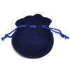 S025 - 10 pcs. Blue Velveteen Bags Pouches with Drawstring - 9cm x 7.5cm (3.54" x 2.95")