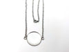 N216 - 3 pcs. 304 Stainless Steel Silver Tone Chain Necklaces - 24" (61cm) - 20mm Bezel - Tarnish Resistant!