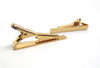 TC005B - 5pcs Gold Plated Tie Bars/Clips - 40x5mm Glue Pad