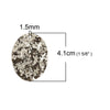 P591 - 10 pcs. Champagne Gold Faux Leather Dangle Charms Pendants - Oval - 41mm (1.6") - Great for Light Earrings, Necklaces or Dangles
