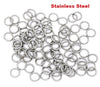 J163A - 100 pcs 304 Stainless Steel Silver Tone Open Jump Rings 7mm - 18 Gauge (1mm Thick) - High Quality - Tarnish Resistant