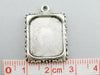 P659 - 10 pcs. Antique Silver Pendant Picture Photo Frame Setting Pendants Charms - 18mm X 21mm - Fits 16mm x 13.5mm Settings