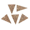 P693 - 10 pcs Gold Plated Multicolor Enamel Triangle Metal Dangle Charms Pendants - 25mm x 18mm - 1" - Cheetah - For Earrings, Necklaces, Dangles