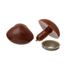 DO005 - 6 Sets (12 pieces) Brown Safety Noses and Backs for Doll and Toy Making - 15mm - 20x15mm - 20mm
