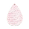 P961 - 10 pcs. Pink Faux Leather Dangle Charms Pendants - Teardrop Weave - 56mm (2.2") - Great for Light Earrings or Dangles! Double-Sided