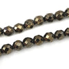 BD366 - 65 pcs. - 6mm Antique Bronze Multicolor Hematite Faceted Round Beads - 15 6/8 inch strand (40cm) - 0.8mm Hole Size - Grade A
