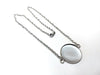 N216 - 3 pcs. 304 Stainless Steel Silver Tone Chain Necklaces - 24" (61cm) - 20mm Bezel - Tarnish Resistant!