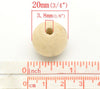 BD522 - 50 pcs Natural Wooden Round Spacer Beads - 20mm (3/4")