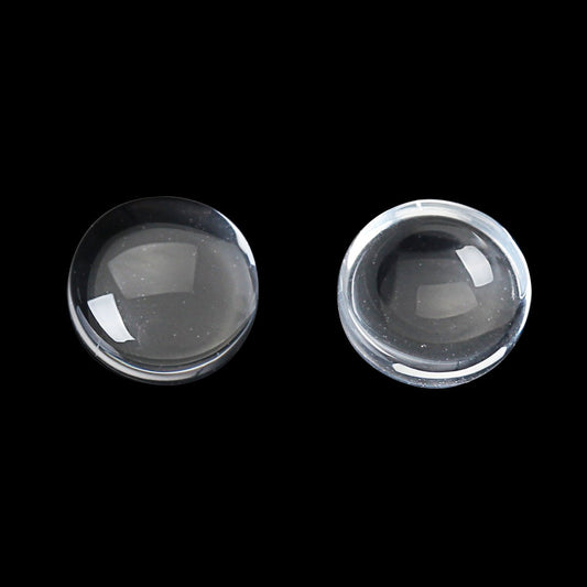 CA530 - Lot of 100 Circle Clear Round Glass Dome Seals Tiles - 6mm