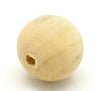 BD522 - 50 pcs Natural Wooden Round Spacer Beads - 20mm (3/4")