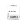 P355 - 10 pcs. Antique Silver "Home" Rectangle Charms Pendants - 21mm x 8mm