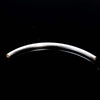 BD557 - 100 pcs. Silver Plated Noodle Smooth Pattern Tube Extra Long Thin Curved Beads - 60mm x 3mm (2.36" x 0.12") - High Quality! Hole Size: 2mm