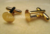 CU040 - Lot of 12 Gold Plated Cuff Links (6 pairs) - 10mm Glue Pad - Made of Brass
