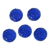 CA531 - 100 pcs Resin Embellishment Druzy Cabochons Royal Blue Pave Round - 12mm