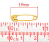 A013 - 500 pcs Gold Plated Safety Pins Brooches - 19mm x 5mm (0.75 inch x 0.2mm)