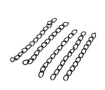 N132 - 100 pcs. - Gunmetal Extender Extension Chain Links Tails - 2 inch each - 50x3mm