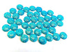 CA169 - 10 pcs Druzy Resin Embellishment Cabochons Aqua Blue Multicolor - 12mm - Dome Circle - Textured Flower Design