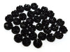 CA303 - 10 pcs. Druzy Resin Embellishment Cabochons Black - 8mm
