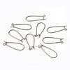 E636 - 100 pcs (50 Pairs) Antique Bronze Kidney Earwire Earring Hooks - 25mm x 11mm - MEDIUM - 21 Gauge (0.7mm)