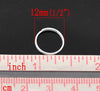 J100 - 100 pcs Double Rings - Silver Plated Split Jump Rings - 12mm - 21 Gauge (0.7mm Thick)