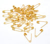 A013 - 500 pcs Gold Plated Safety Pins Brooches - 19mm x 5mm (0.75 inch x 0.2mm)