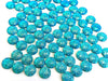 CA169 - 10 pcs Druzy Resin Embellishment Cabochons Aqua Blue Multicolor - 12mm - Dome Circle - Textured Flower Design