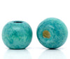 BD311 - 200 pcs Blue Teal Wooden Wood Round Spacer Beads - 10x9mm